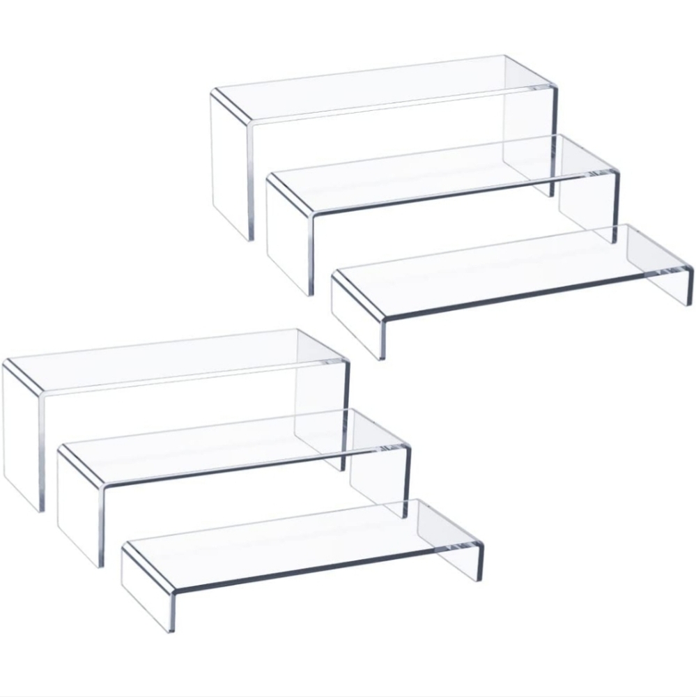 HIIMIEI Acrylic Display Riser, 6 Pcs 12" Large Acrylic Risers,(NWT)